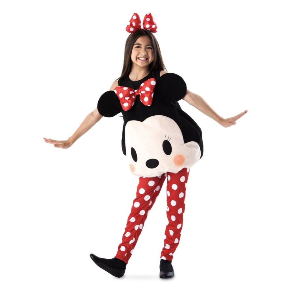 Disney Store Minnie Mouse Tsum Tsum Halloween Plush Costume RARE Kids 9/10 NEW